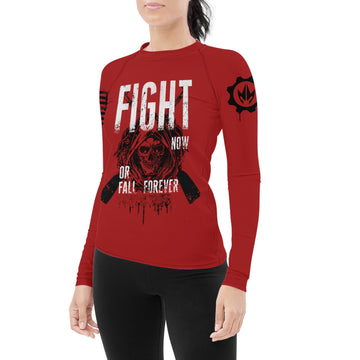Fight or Fall Women's Long Sleeve Rash Guard