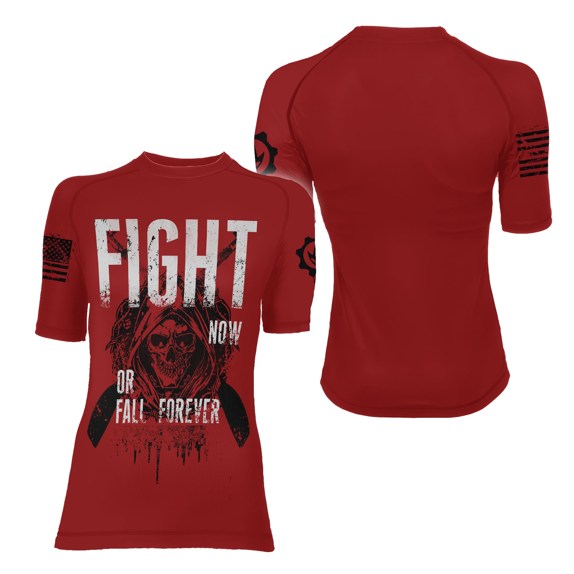 Fight or Fall Women's Short Sleeve Rash Guard