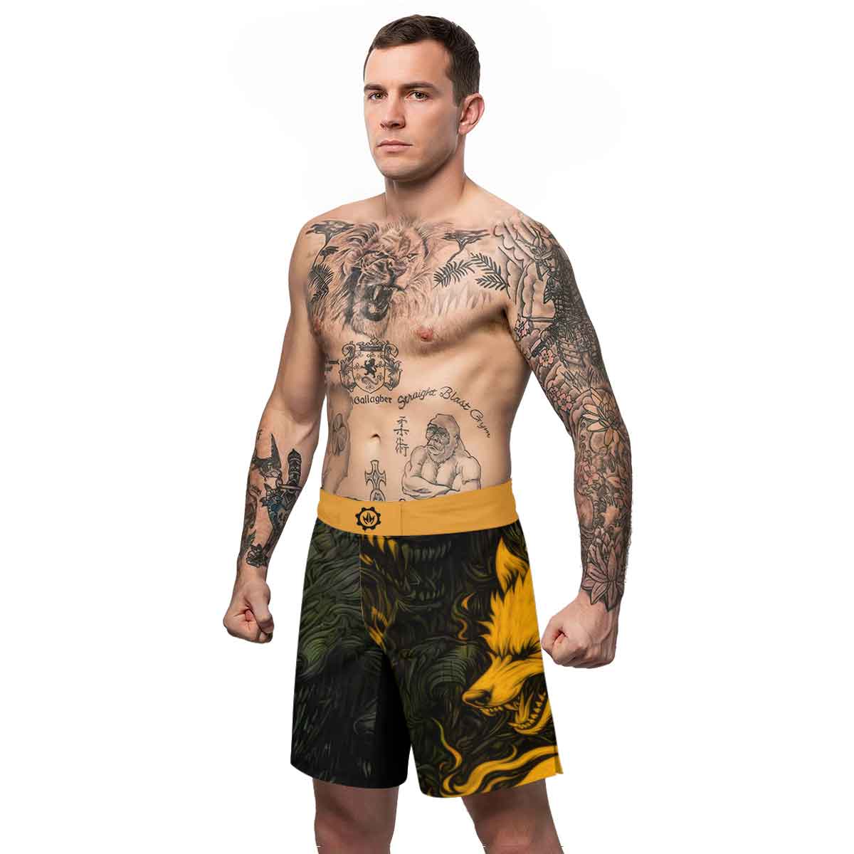Fire Wolf Fight Shorts