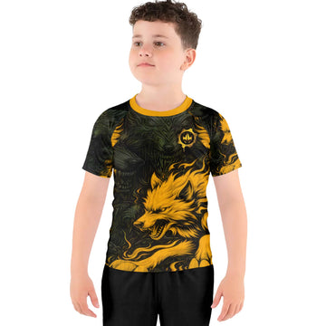 Fire Wolf Kids Rash Guard