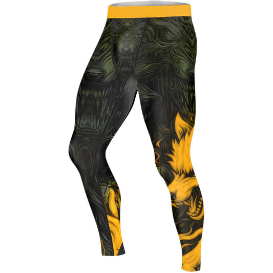 Fire Wolf Men's Compression Leggings