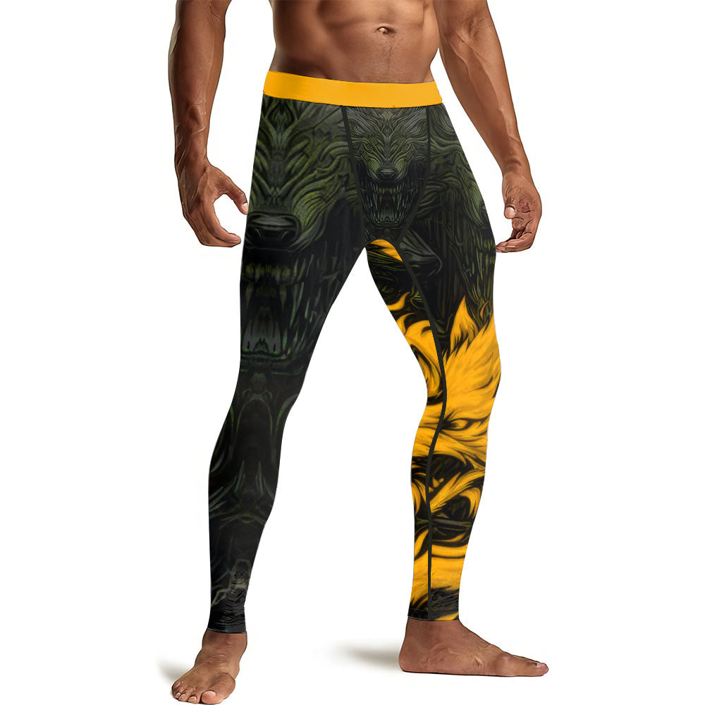 Fire Wolf Men's Compression Leggings
