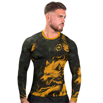 Fire Wolf Men's Long Sleeve Rash Guard