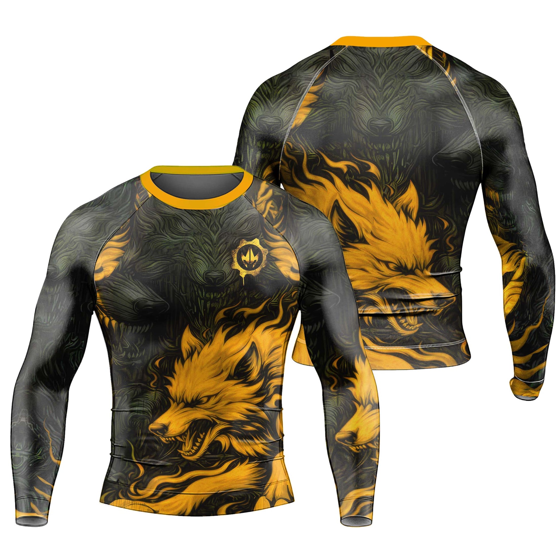 Fire Wolf Men's Long Sleeve Rash Guard
