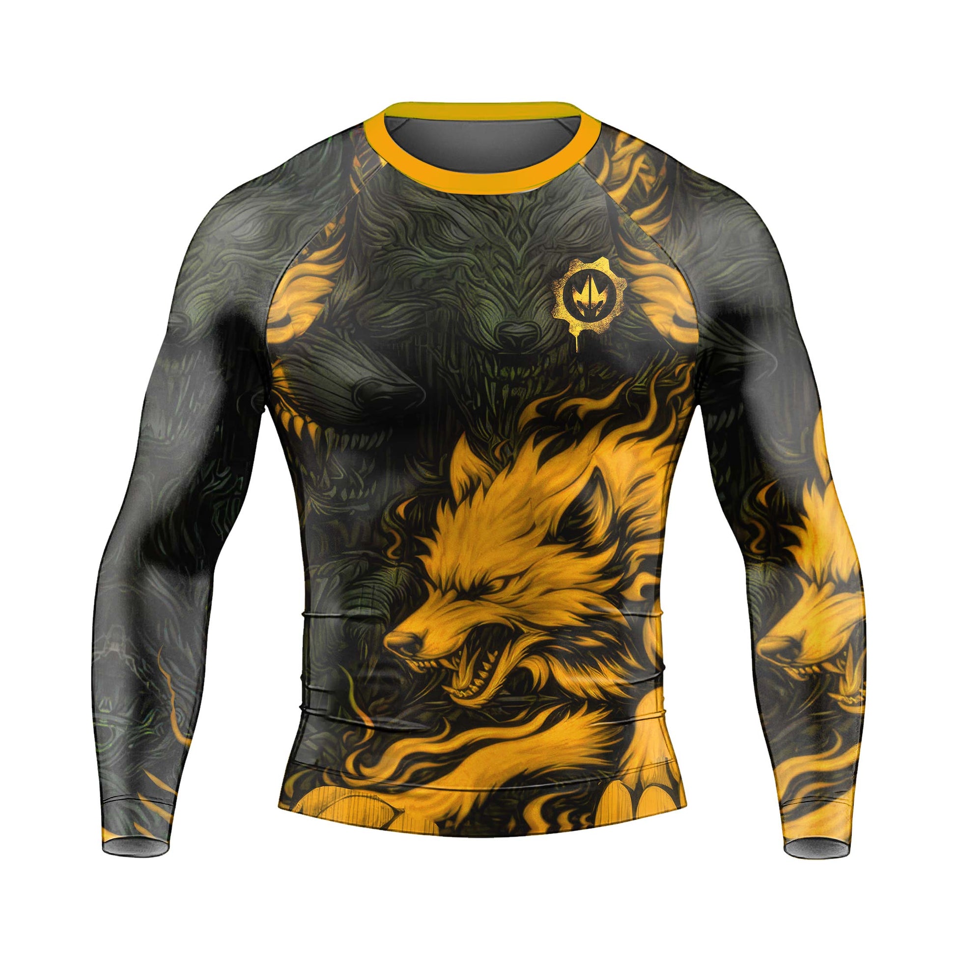 Fire Wolf Men's Long Sleeve Rash Guard