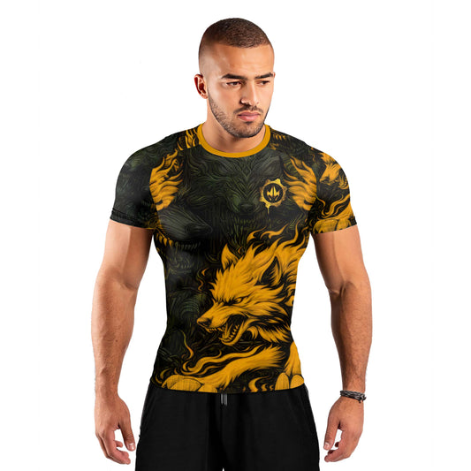 Fire Wolf Men's Short Sleeve Rash Guard