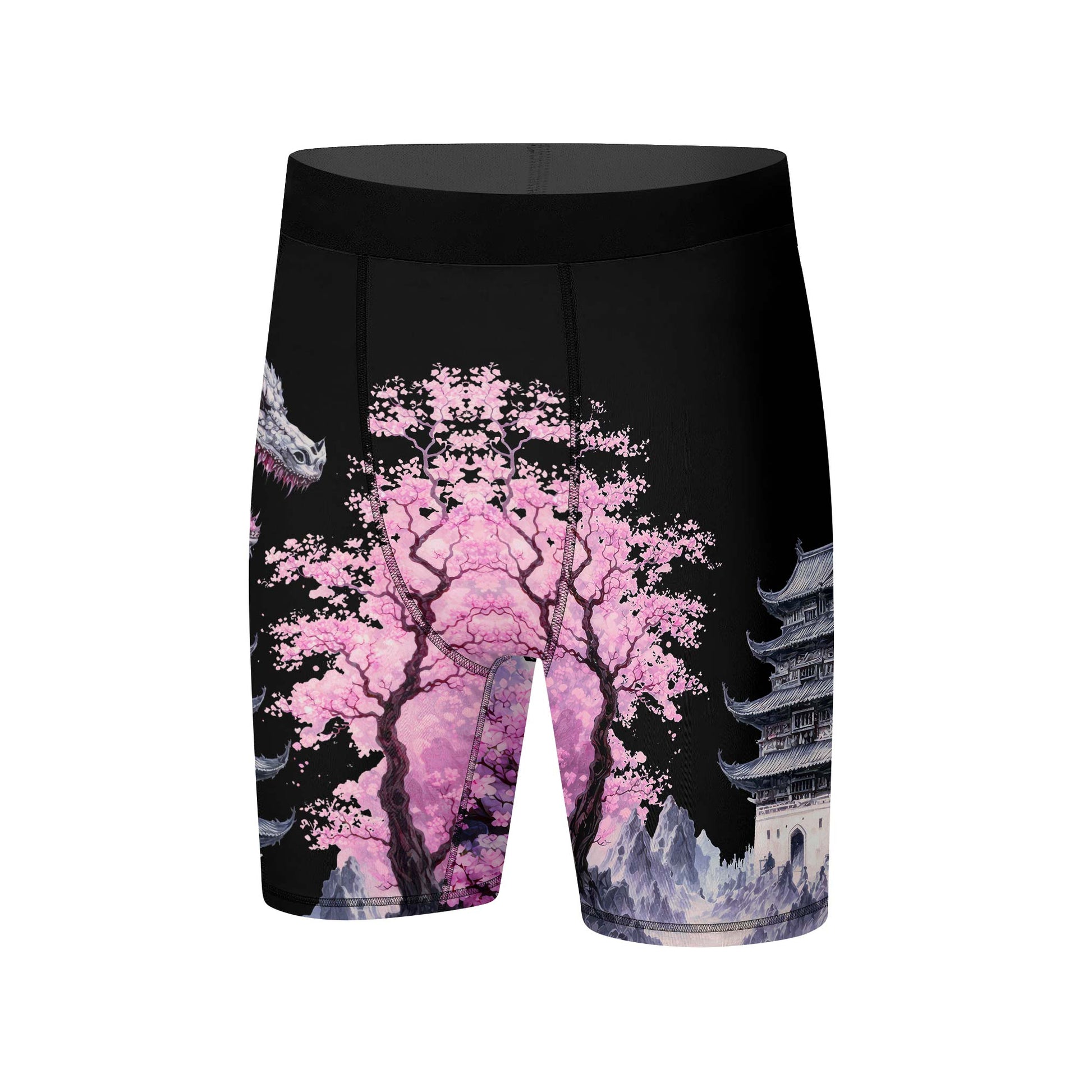 Flower Dragon Compression Shorts