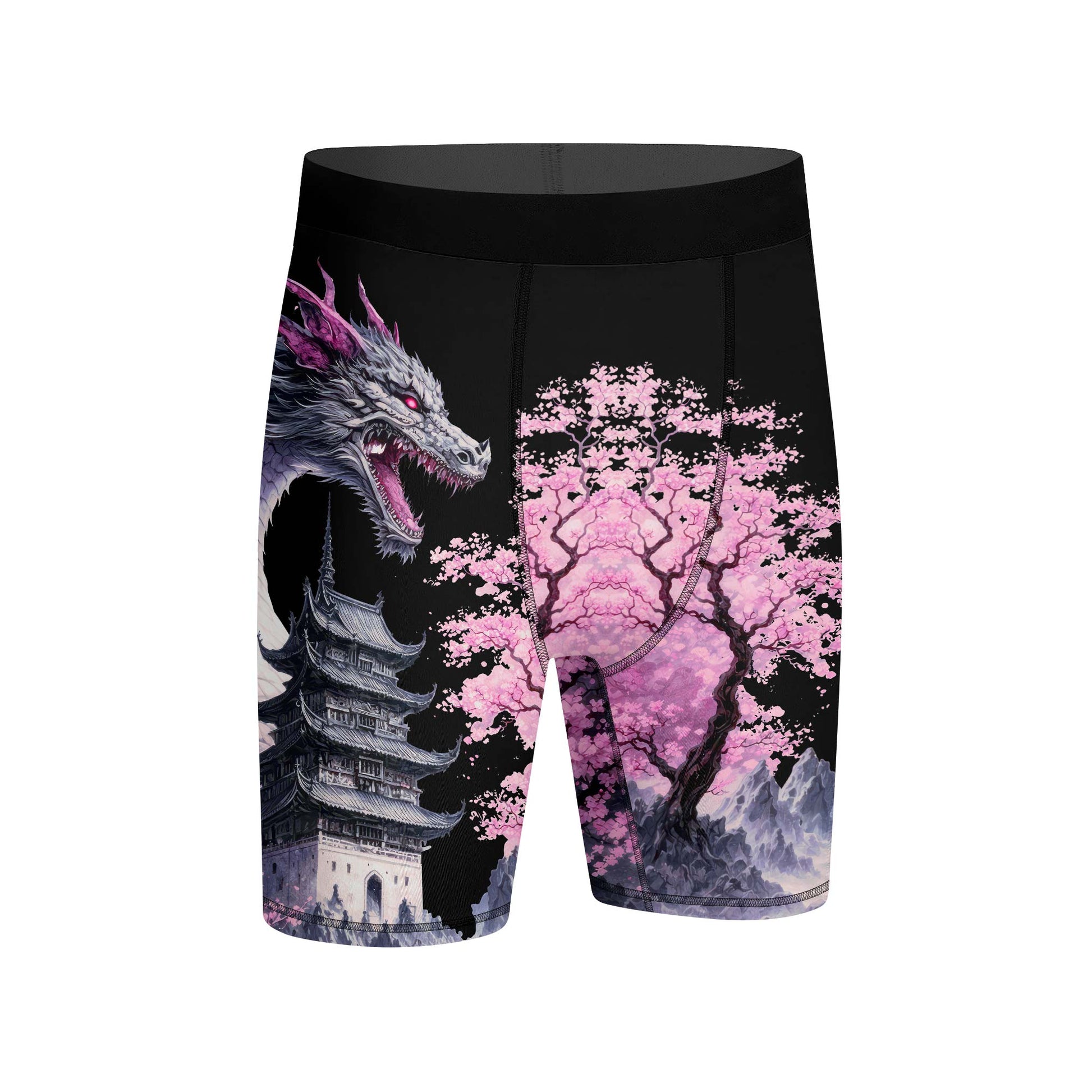 Flower Dragon Compression Shorts