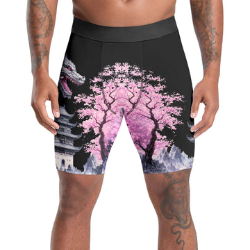 Flower Dragon Compression Shorts