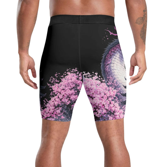 Flower Dragon Compression Shorts