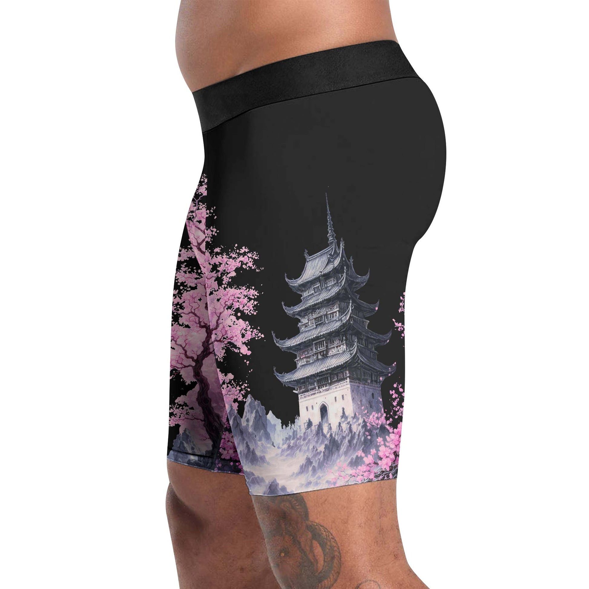 Flower Dragon Compression Shorts