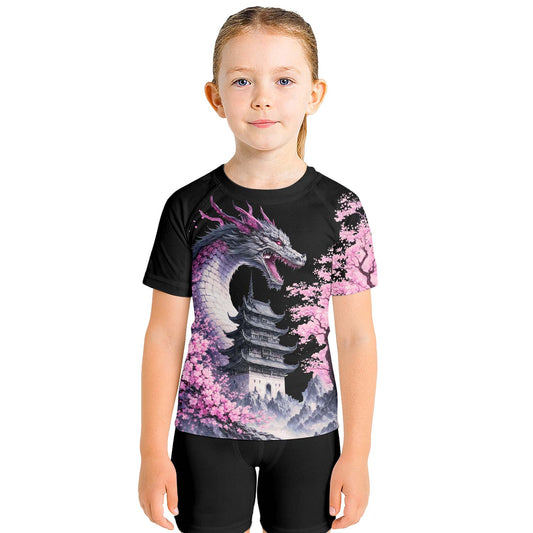 Flower Dragon Kids Rash Guard