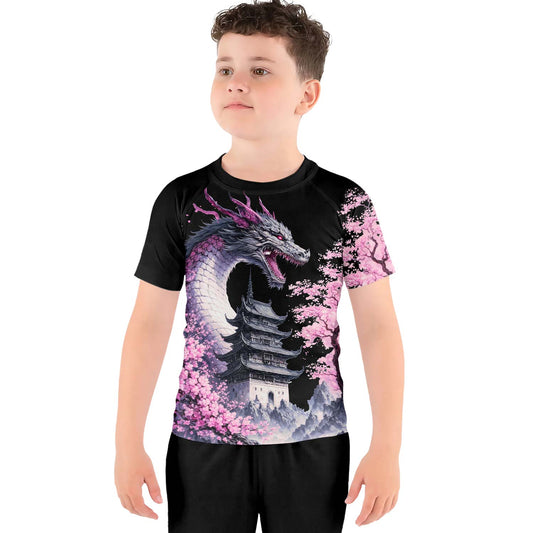 Flower Dragon Kids Rash Guard