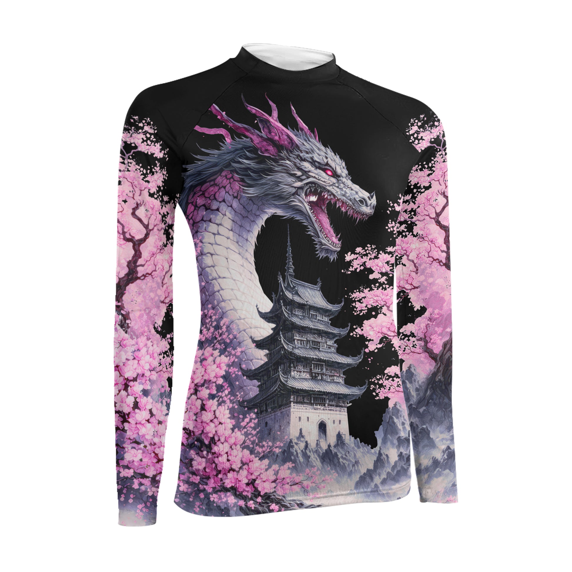 Flower Dragon Women's Long Sleeve Rash Guard