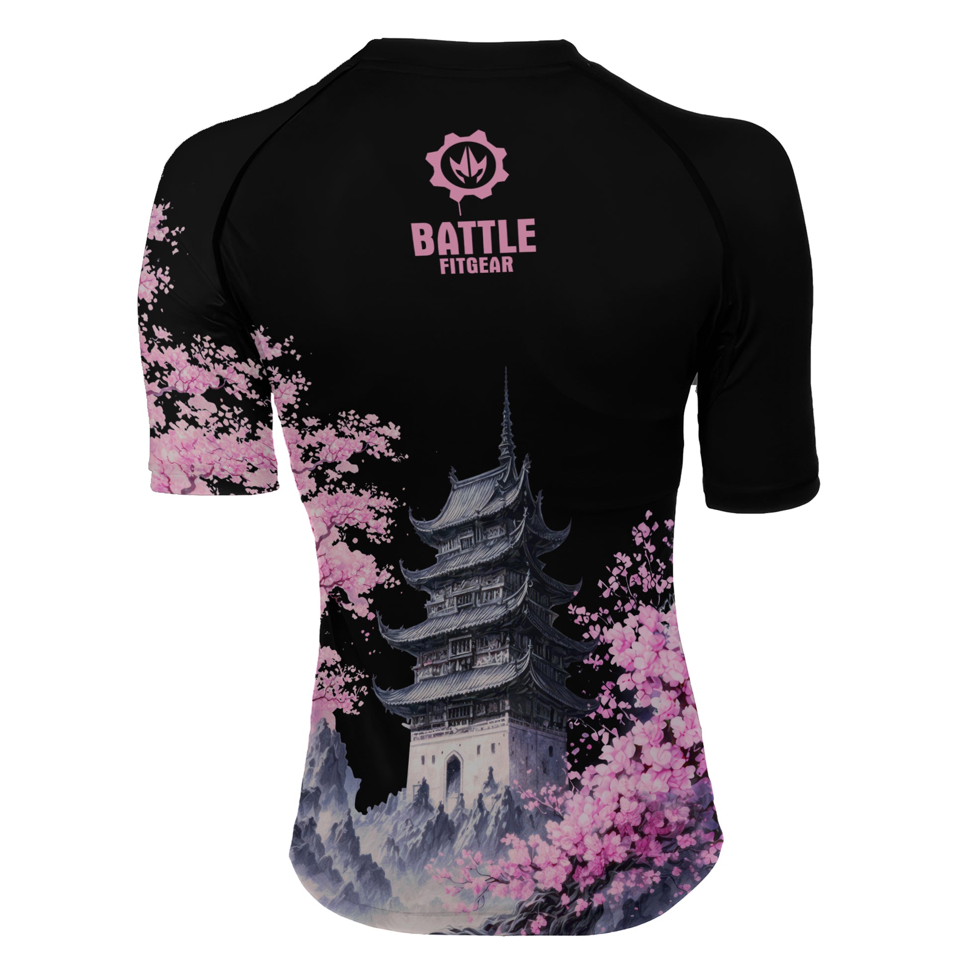 Flower Dragon Women's Short Sleeve Rash Guard