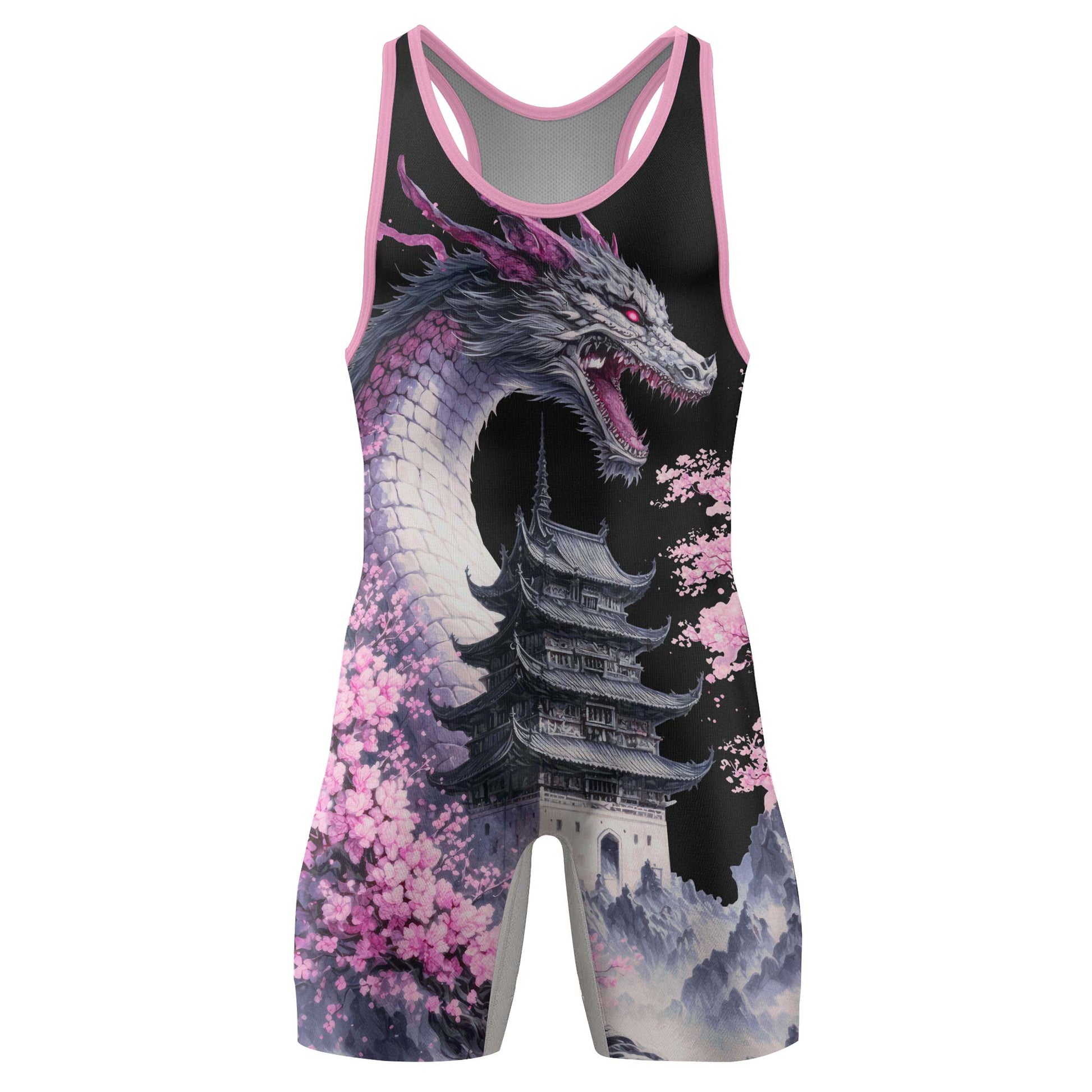 Flower Dragon Wrestling Singlets