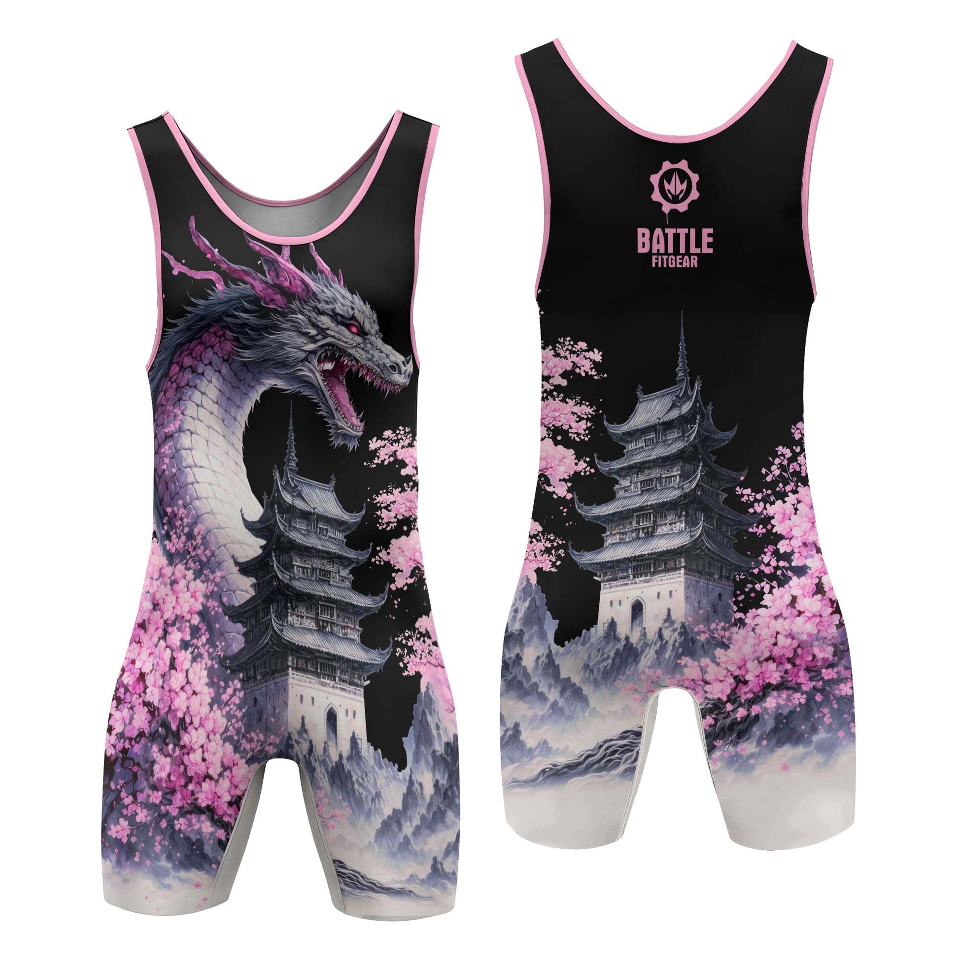 Flower Dragon Wrestling Singlets