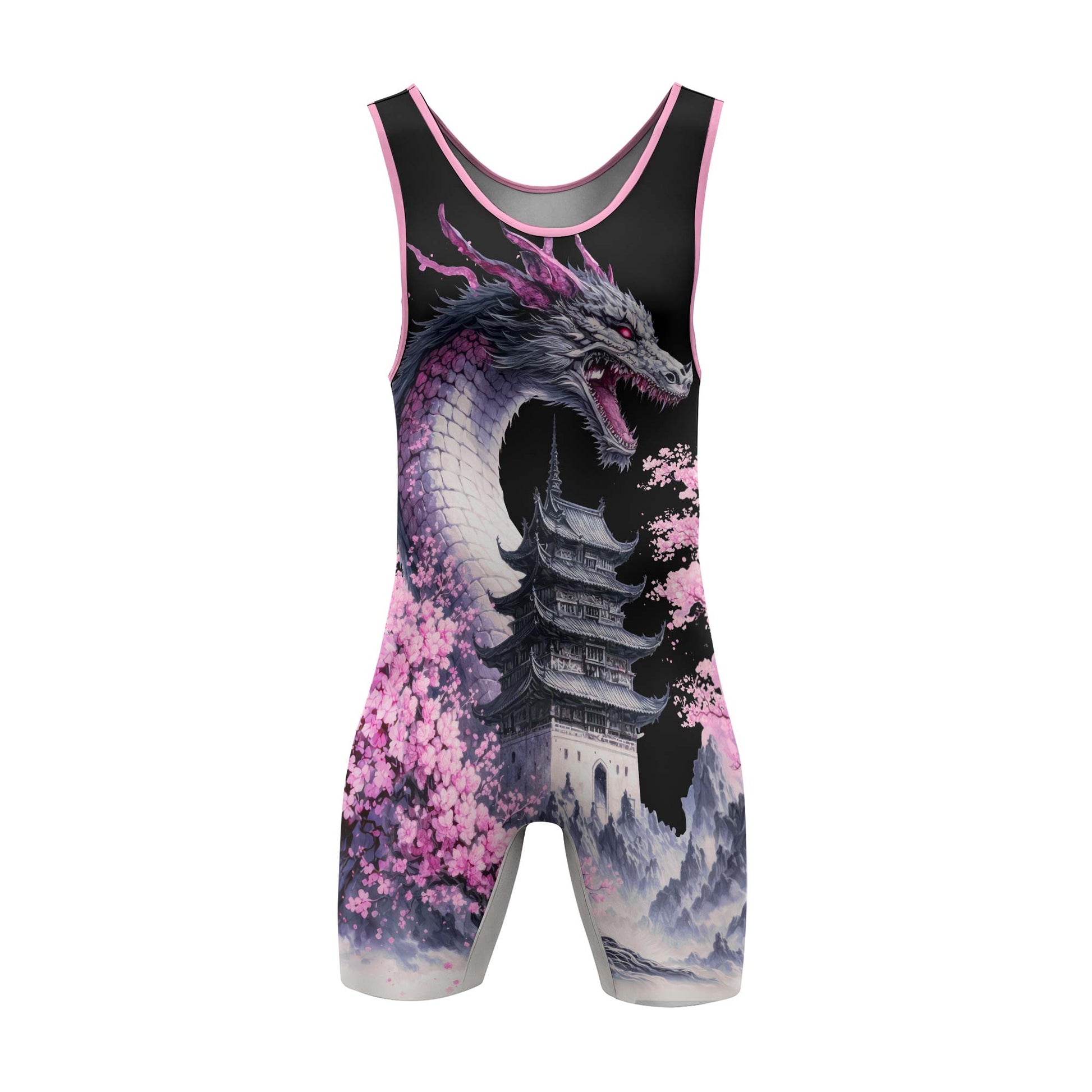 Flower Dragon Wrestling Singlets
