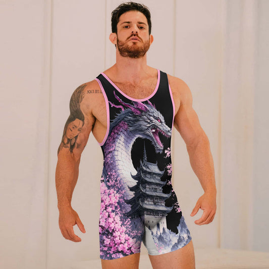 Flower Dragon Wrestling Singlets