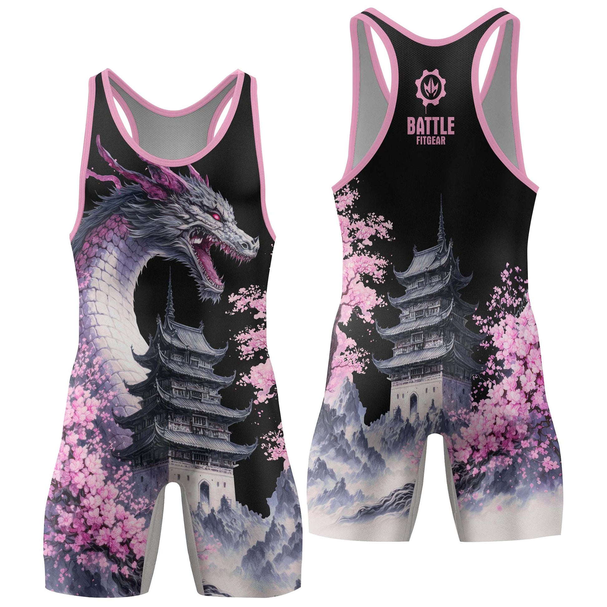 Flower Dragon Wrestling Singlets