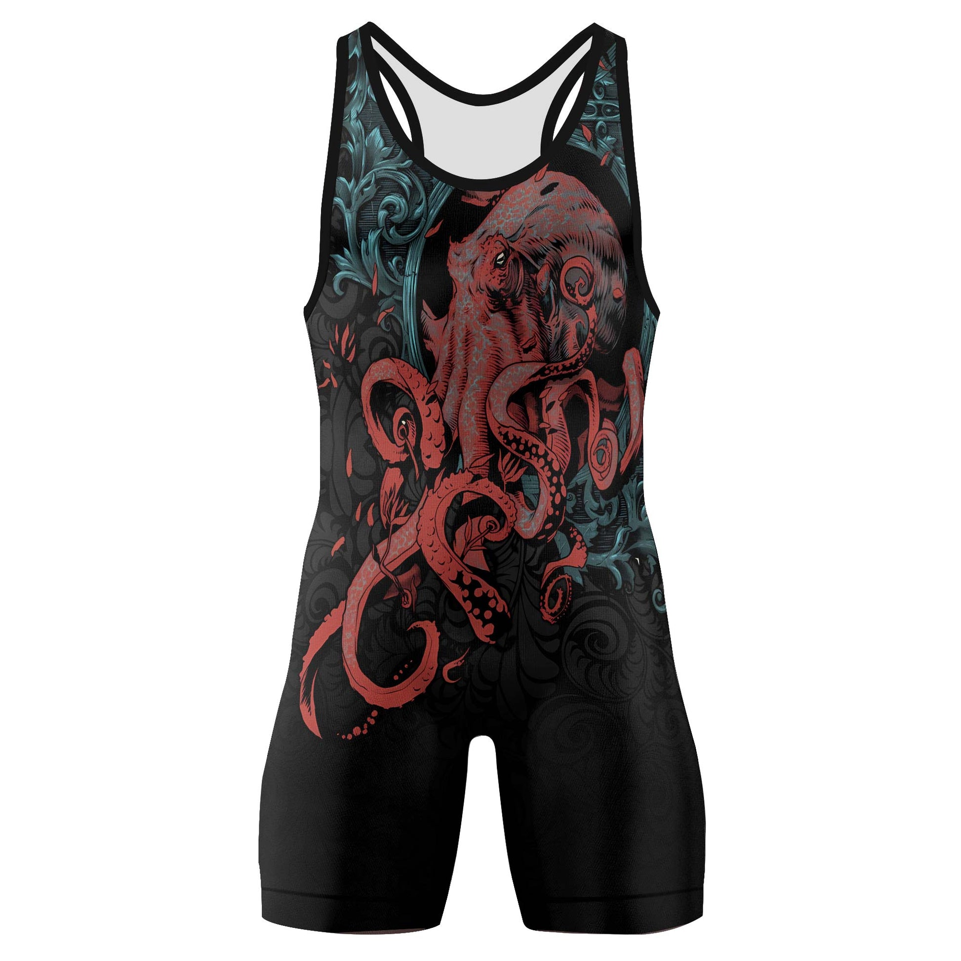 Flower Octopus Wrestling Singlets