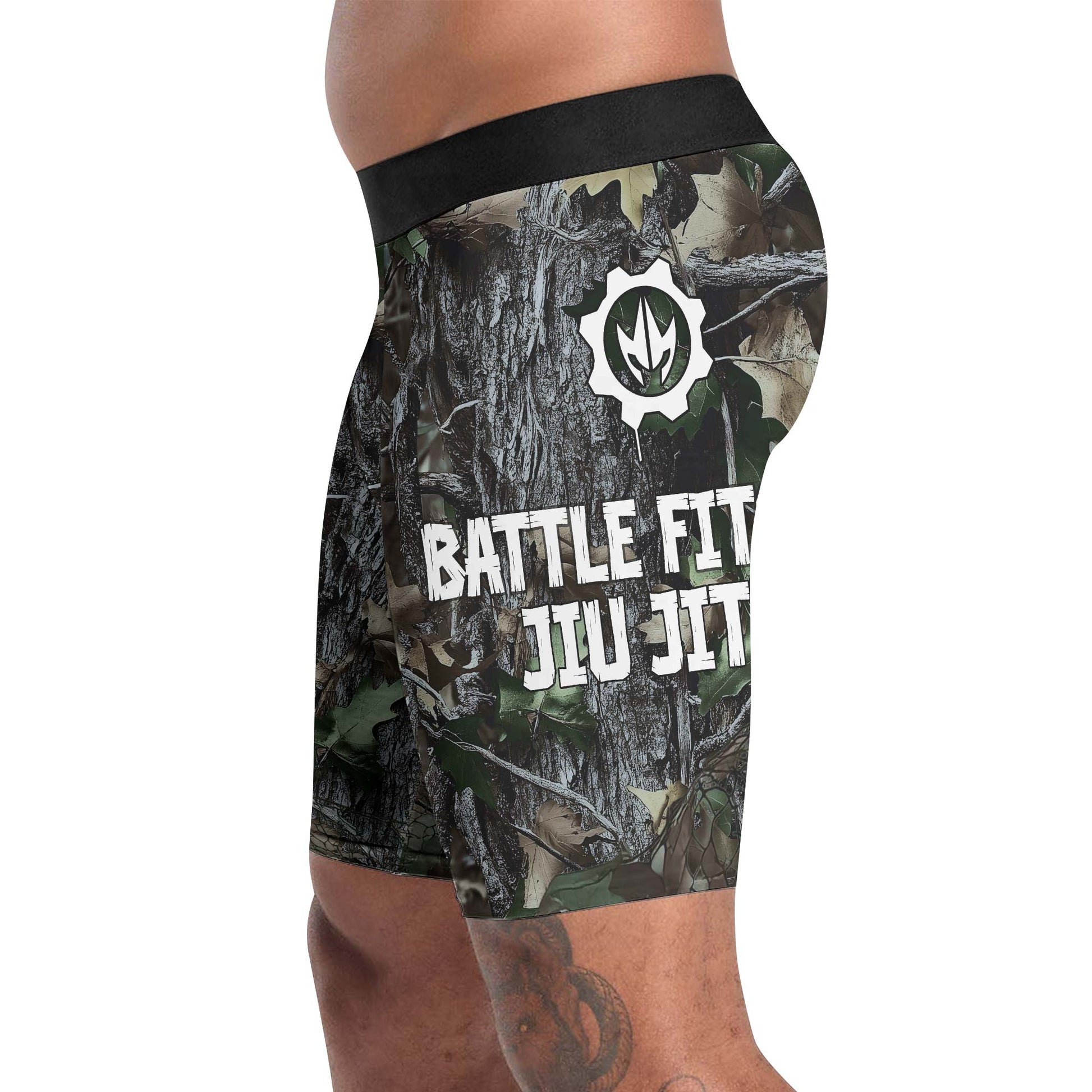 Forest Camouflage Jiu Jitsu Compression Shorts