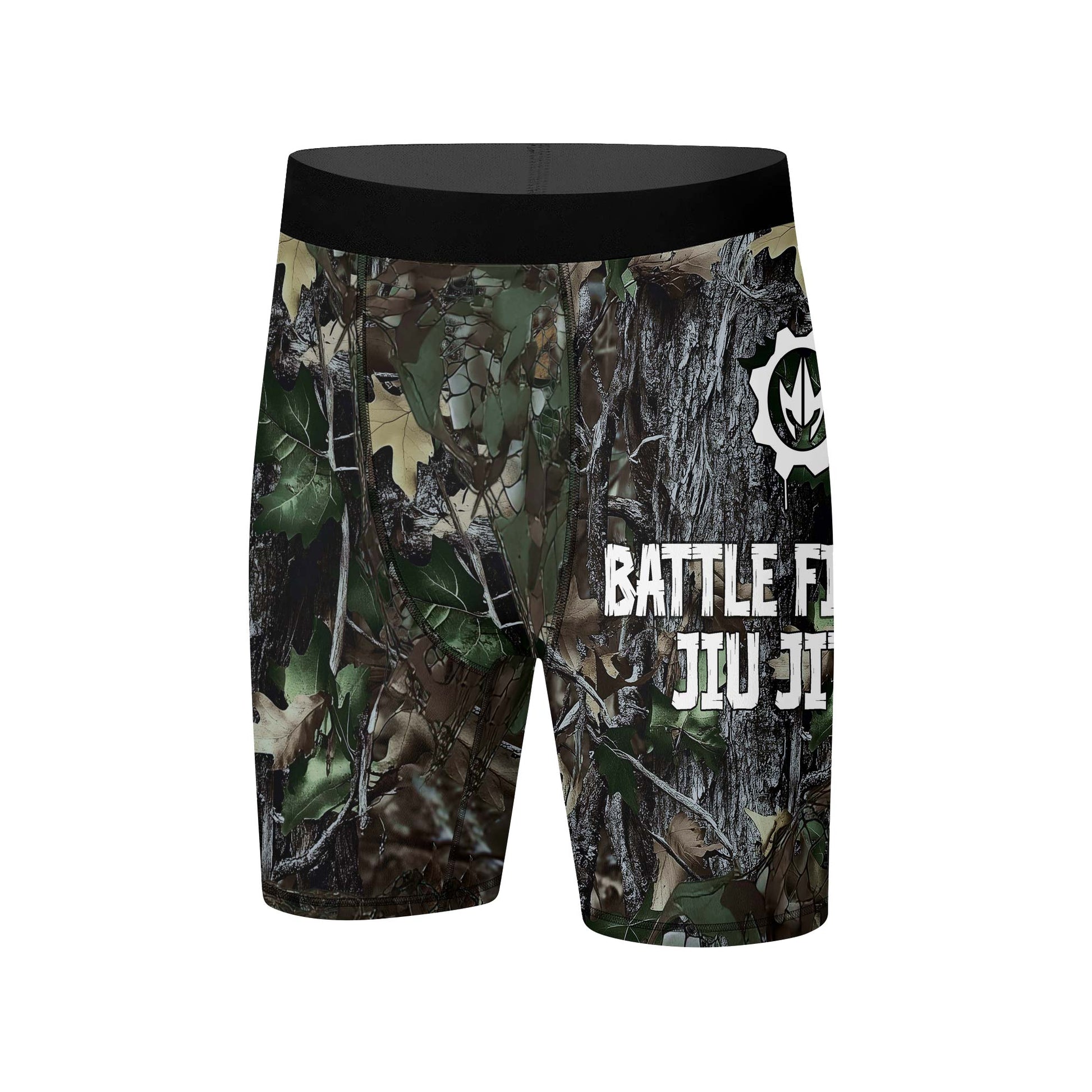Forest Camouflage Jiu Jitsu Compression Shorts