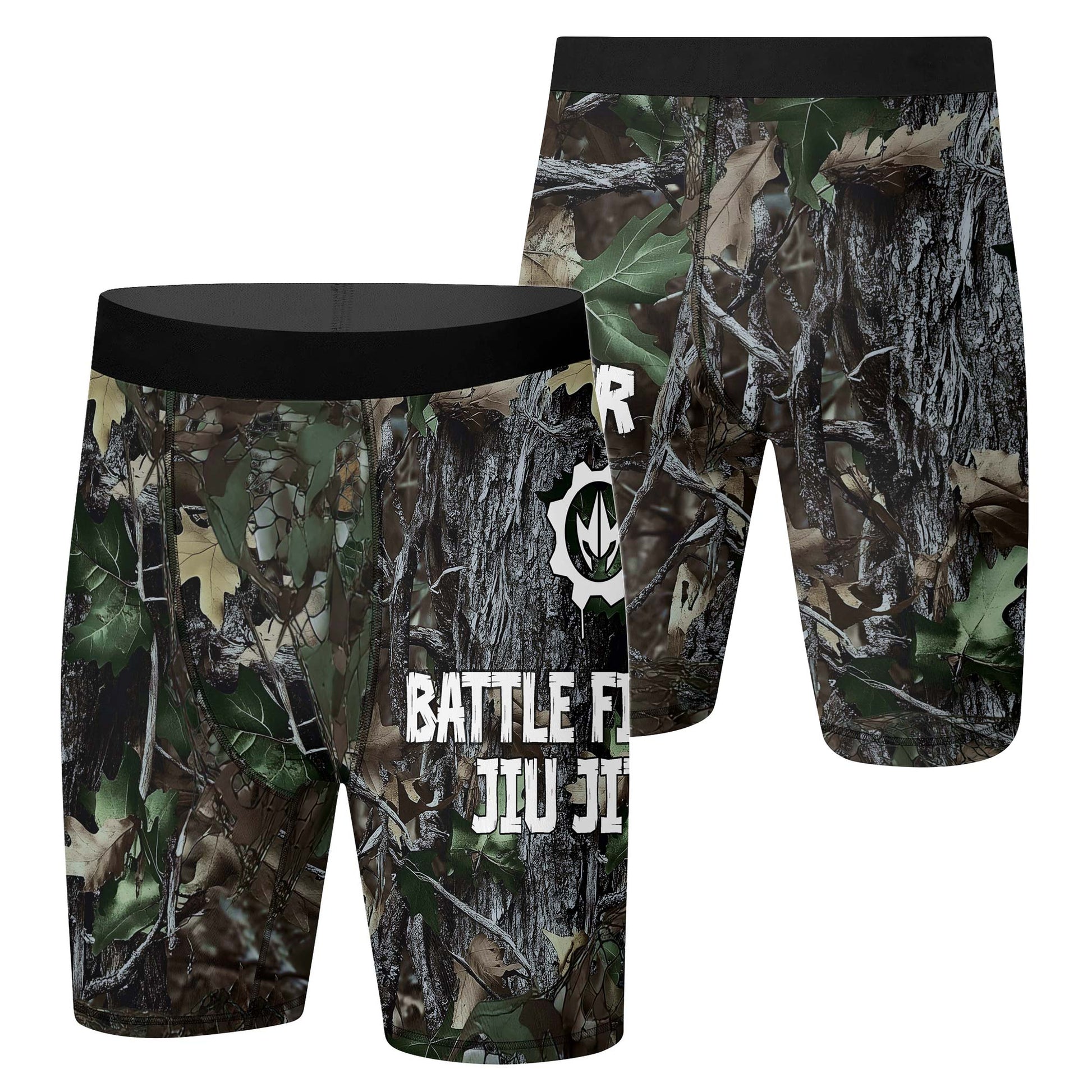 Forest Camouflage Jiu Jitsu Compression Shorts