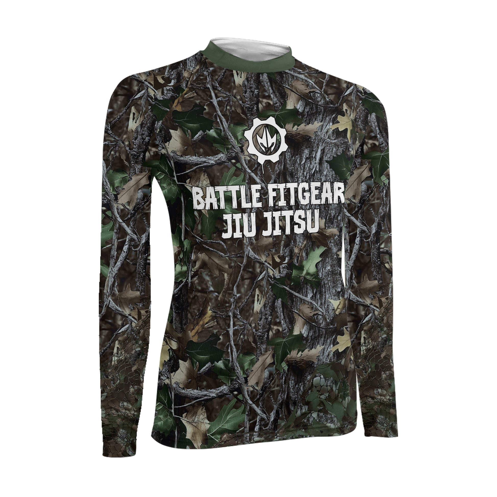 Forest Camouflage Jiu Jitsu Women's Long Sleeve Rash Guard