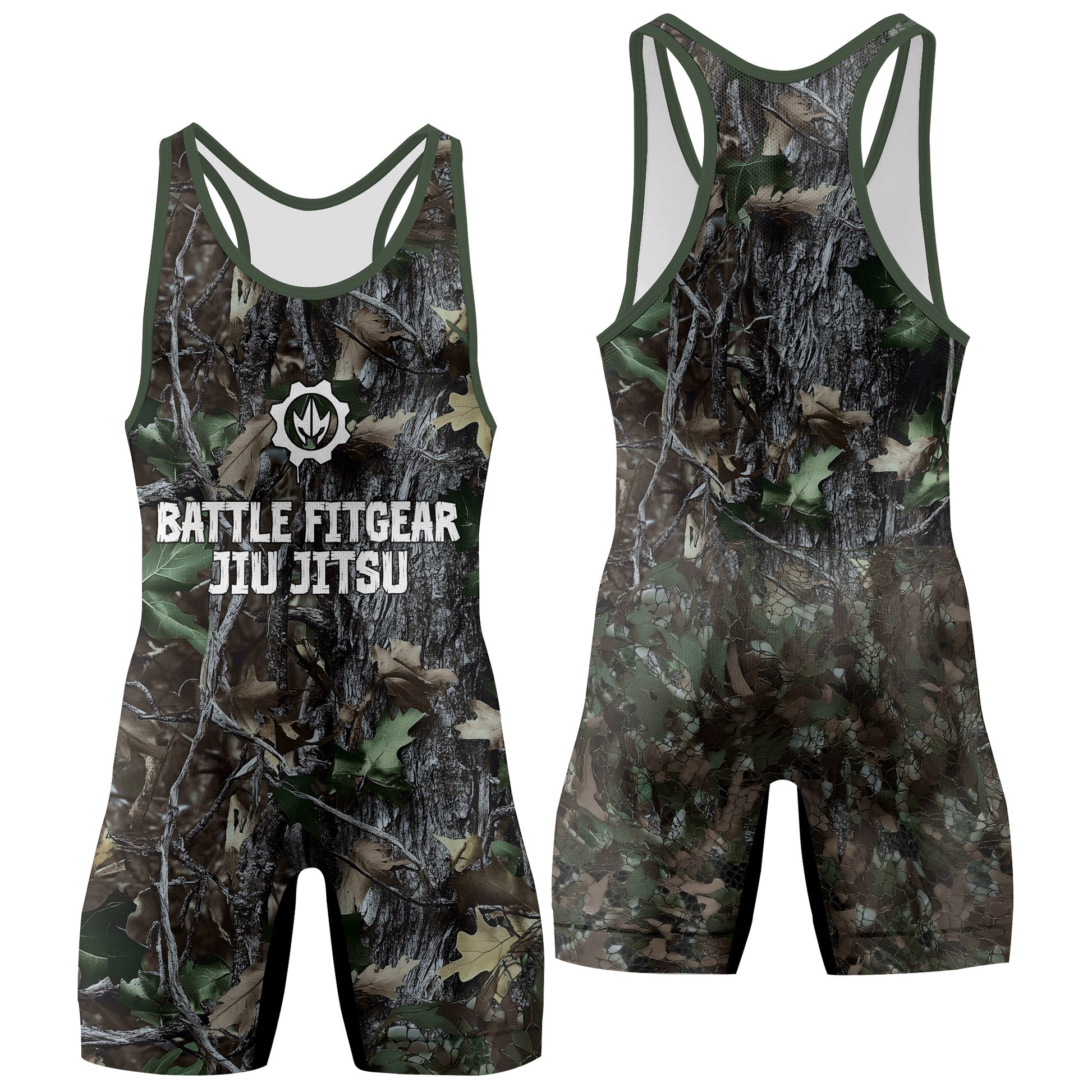 Forest Camouflage Jiu Jitsu Wrestling Singlets