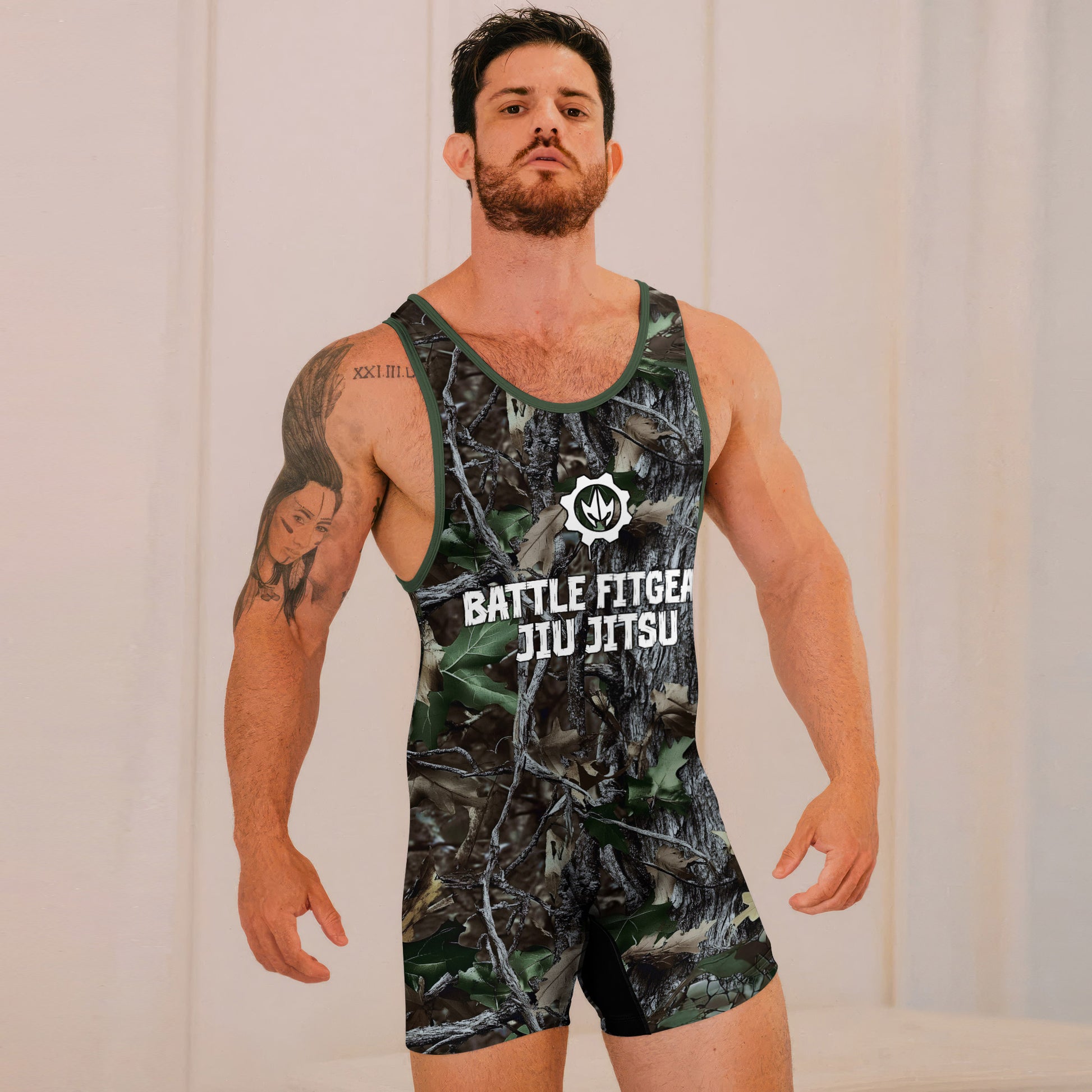 Forest Camouflage Jiu Jitsu Wrestling Singlets