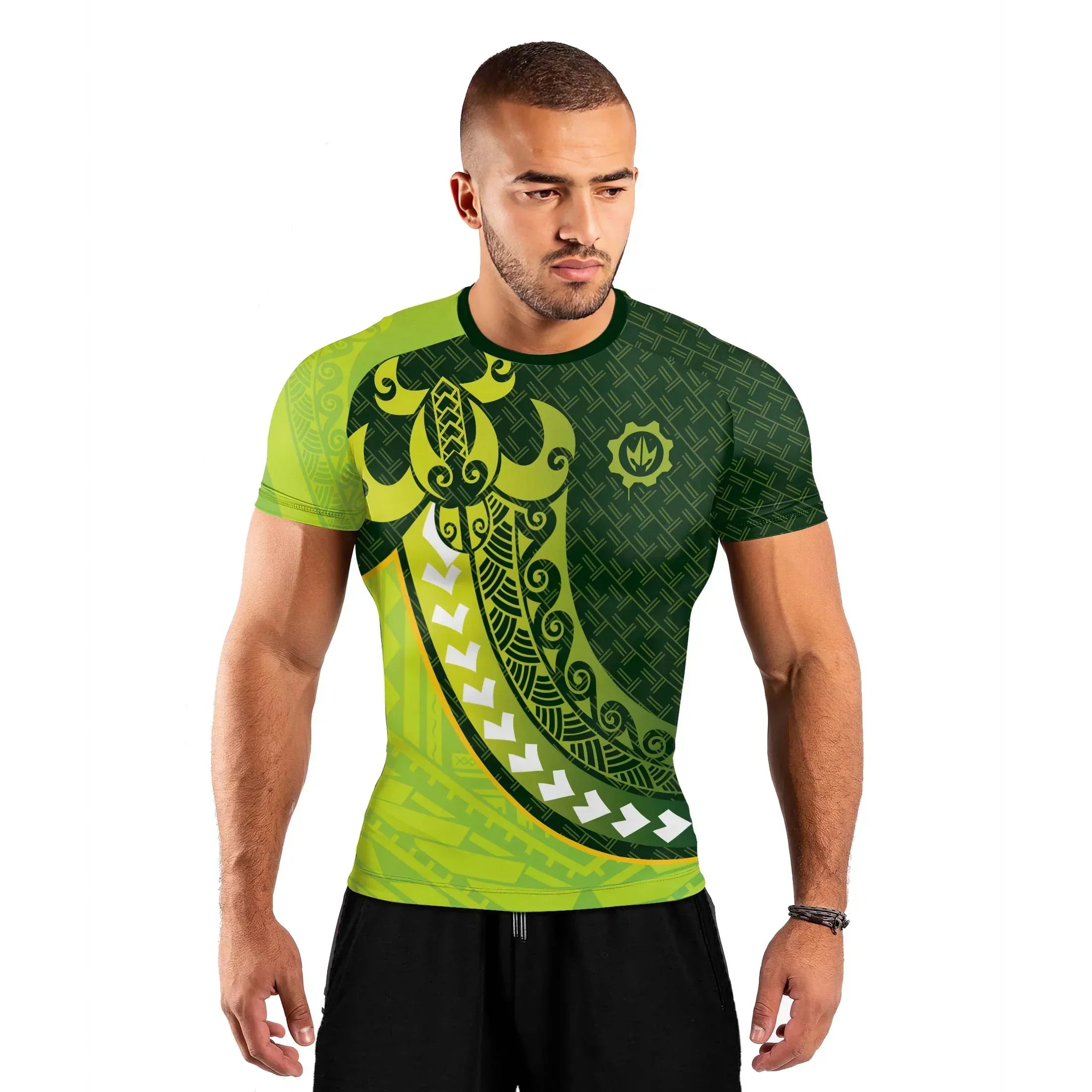 Forest Guardian Men's Short Sleeve Rash Guard – Athletic Flexibility