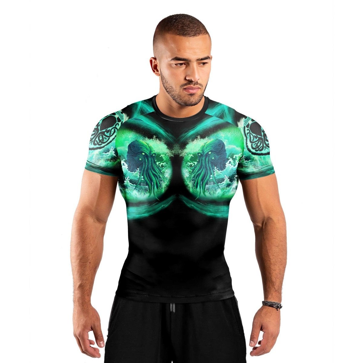 King Of DarkSea Cthulhu Short Sleeve Rash Guard - BattleFitGear