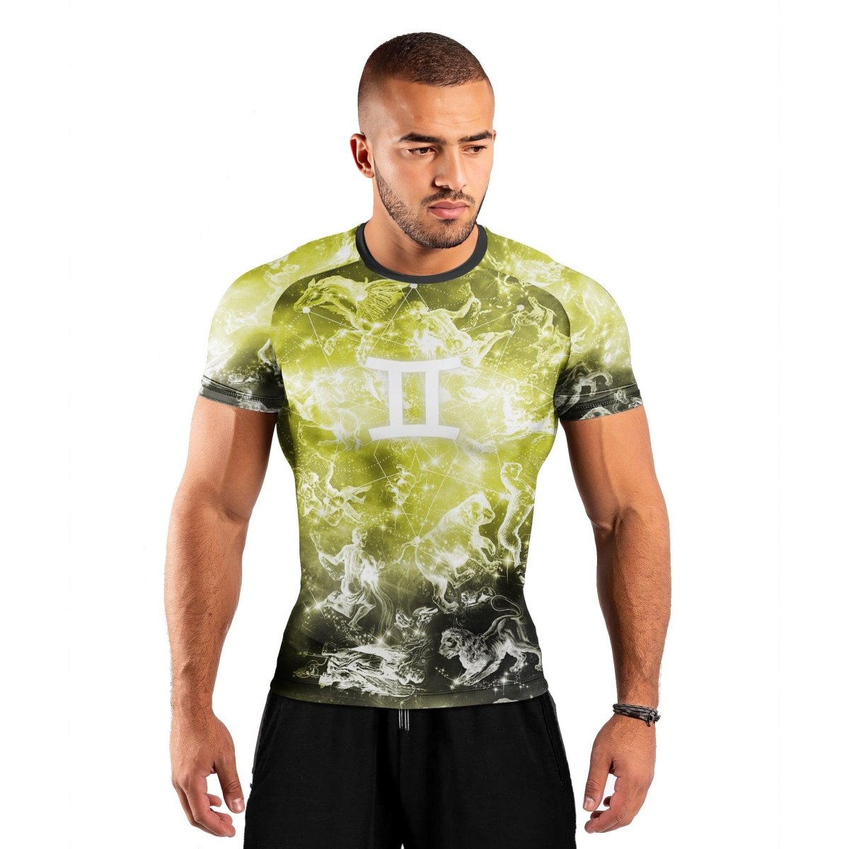 Personalized Zodiac Gemini Short Sleeve Rash Guard - BattleFitGear