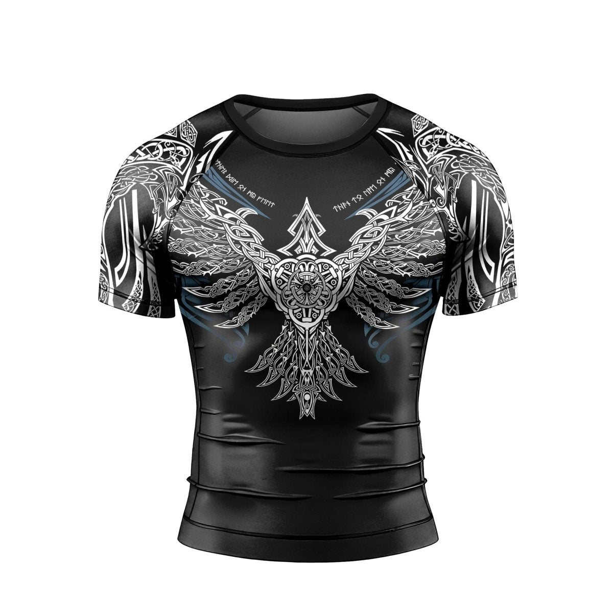 Muninn Eagle Men's Short Sleeve Rash Guard - BattleFitGear