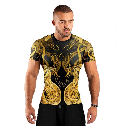 Thor Son Of Odin Men's Short Sleeve Rash Guard - BattleFitGear