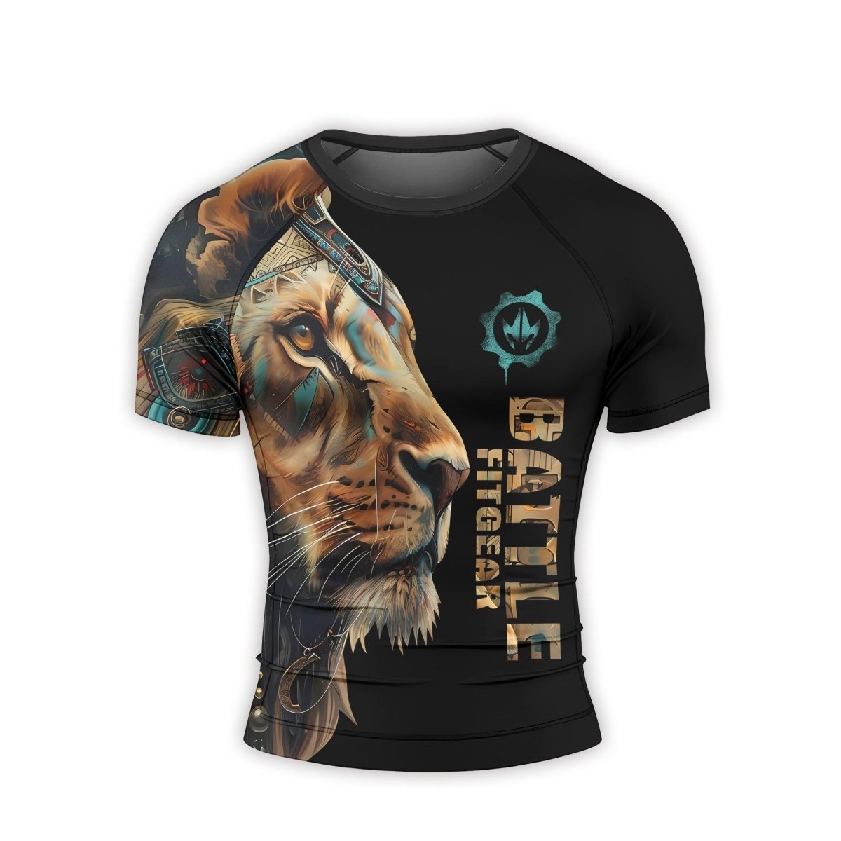 Acient Lion Men's Short Sleeve Rash Guard - BattleFitGear