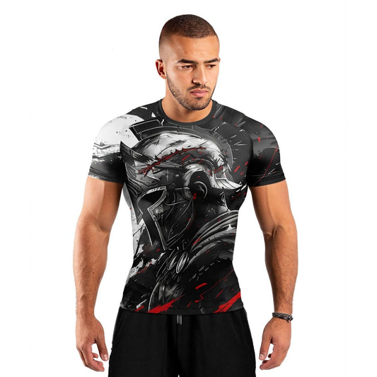 Spartan Warrior Soul Men's Short Sleeve Rash Guard - BattleFitGear