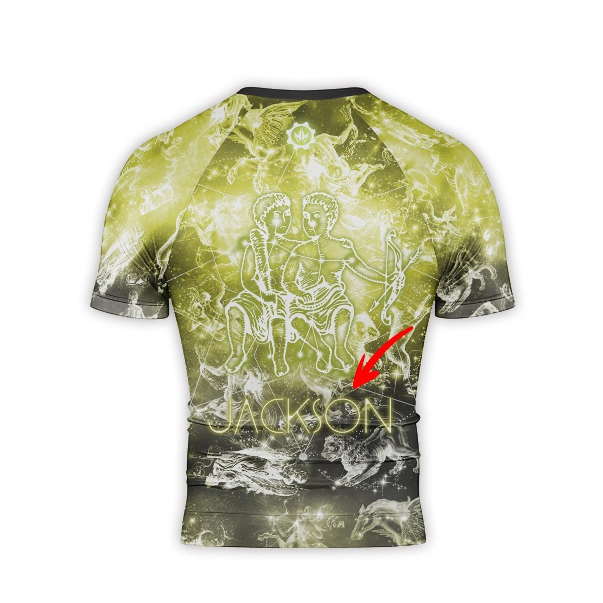 Personalized Zodiac Gemini Short Sleeve Rash Guard - BattleFitGear