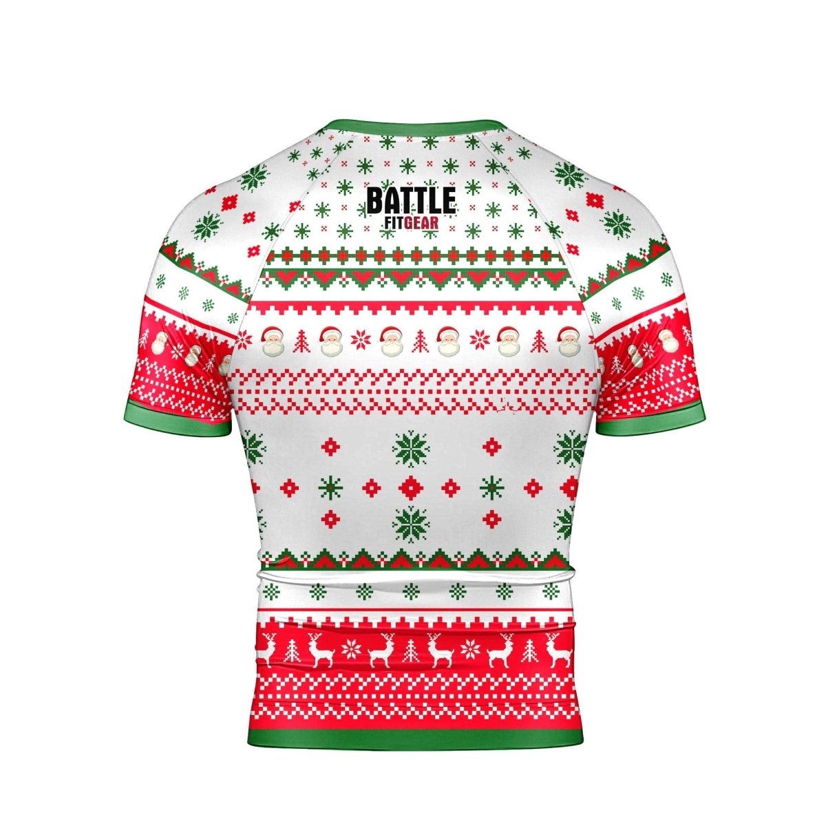 Merry Jitsmas Short Sleeve Rash Guard - BattleFitGear