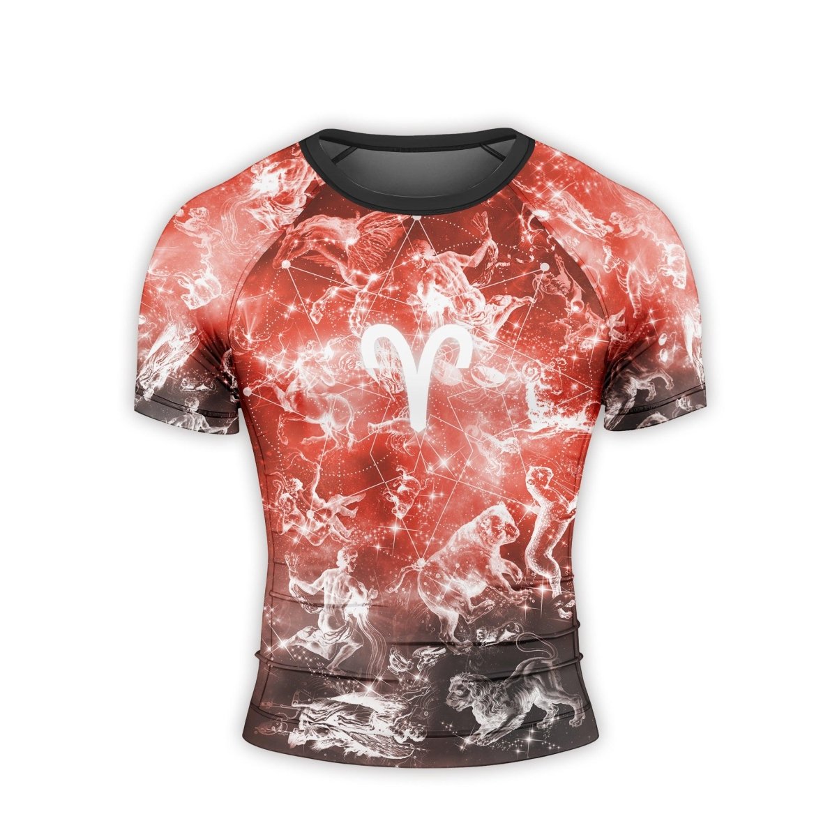 Personalized Zodiac Aries Short Sleeve Rash Guard - BattleFitGear