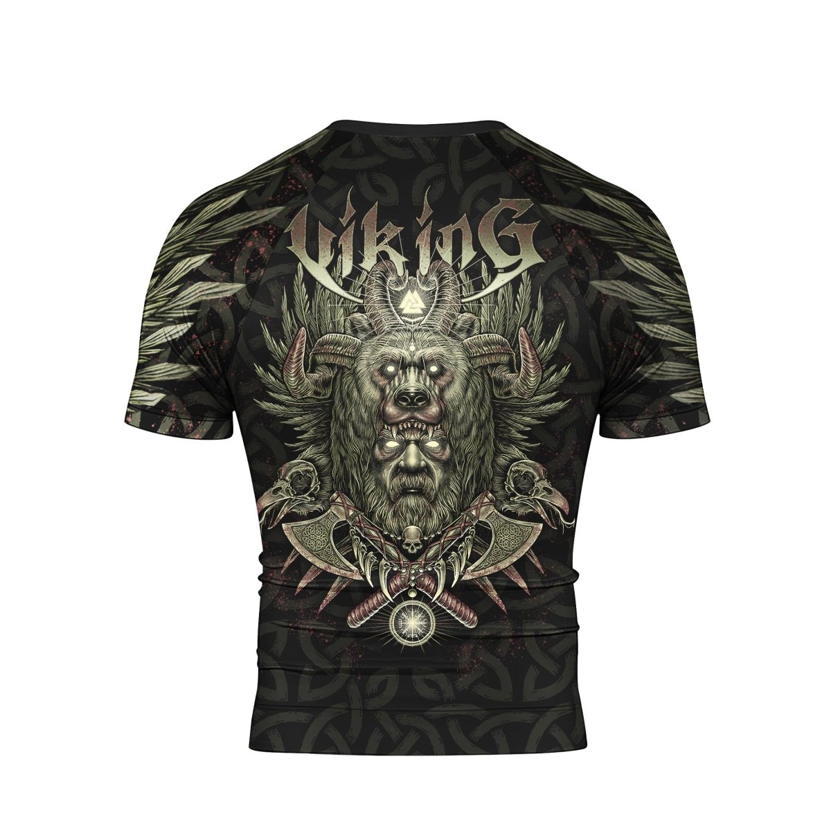 Berserker Warrior Short Sleeve Rash Guard - BattleFitGear