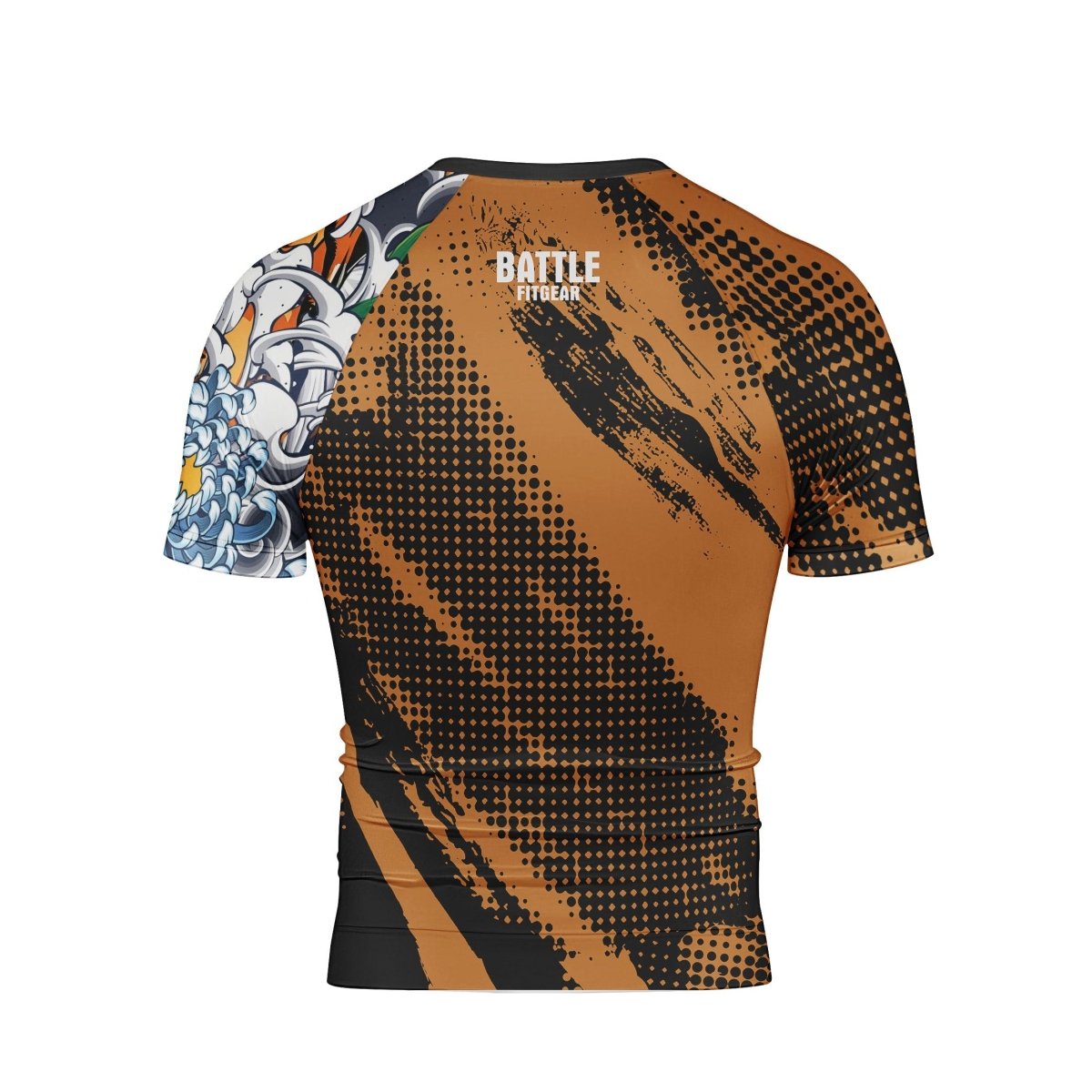 Flower Tiger Short Sleeve Rash Guard - BattleFitGear