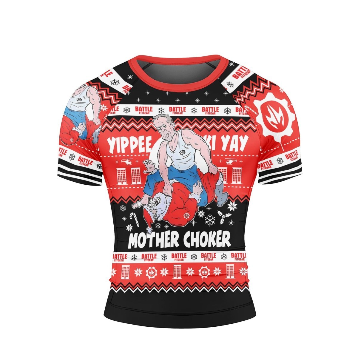 Yippe Ki - Yay Mother Choker Short Sleeve Rash Guard - BattleFitGear