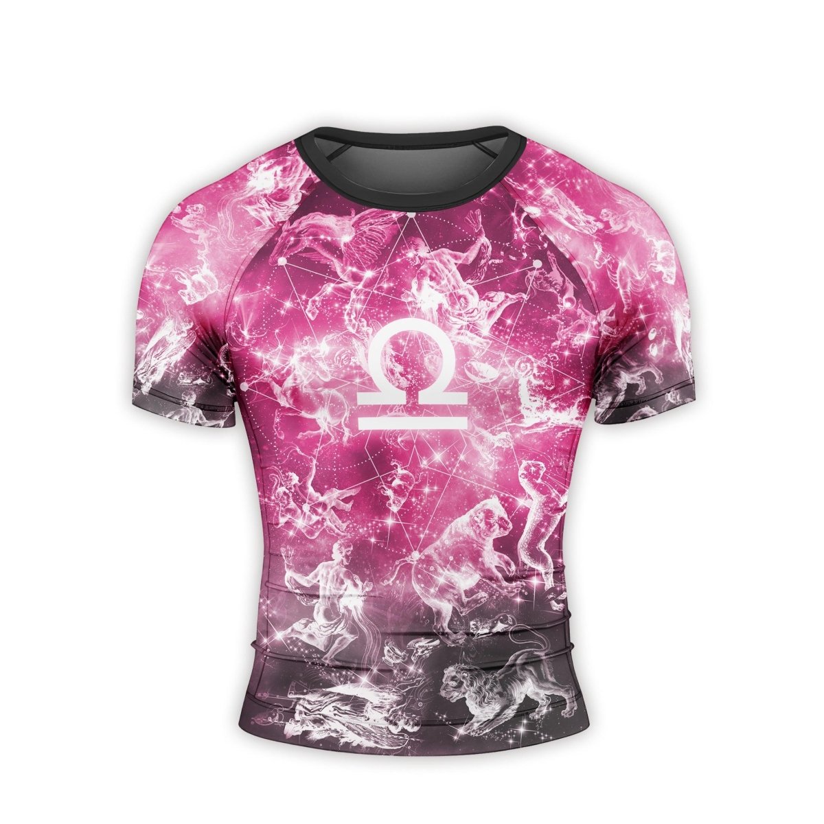 Personalized Zodiac Libra Short Sleeve Rash Guard - BattleFitGear