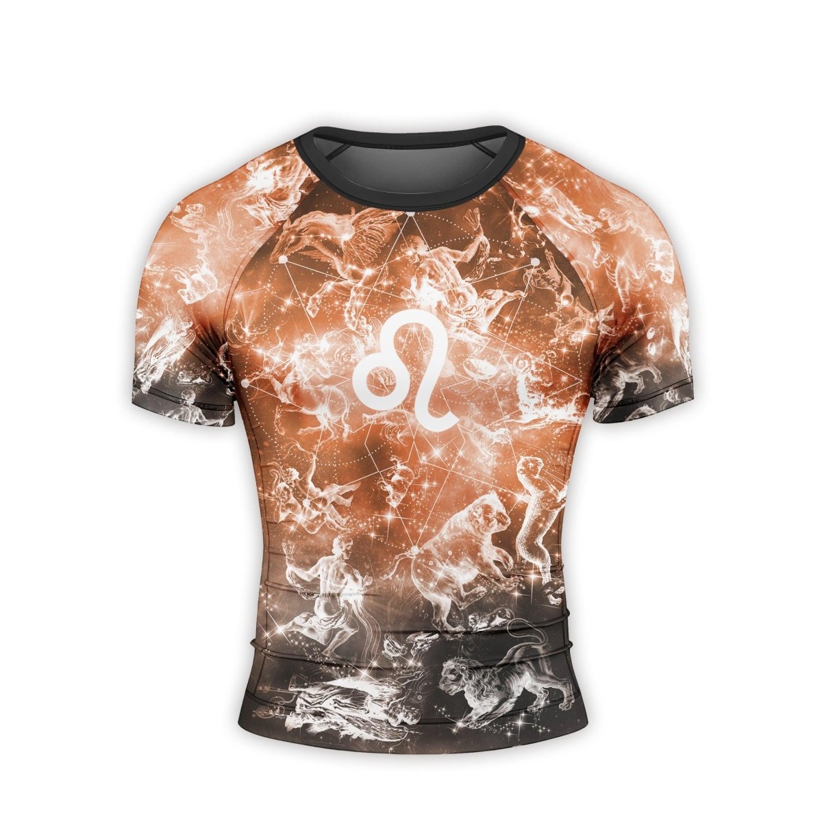 Personalized Zodiac Leo Short Sleeve Rash Guard - BattleFitGear