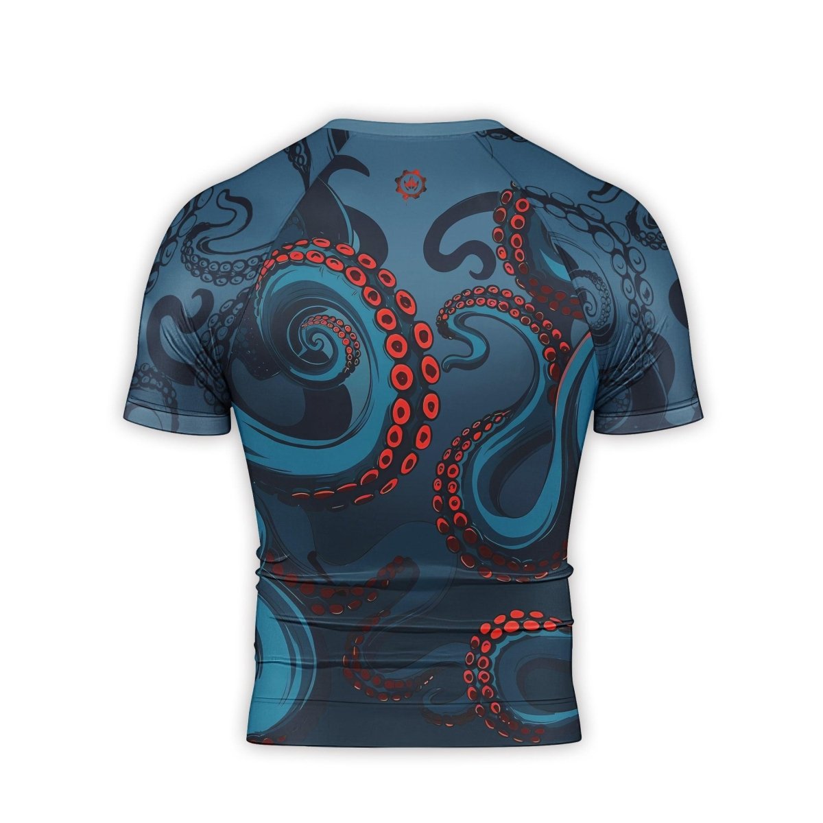 Dark Sea Octopus Men's Short Sleeve Rash Guard - BattleFitGear