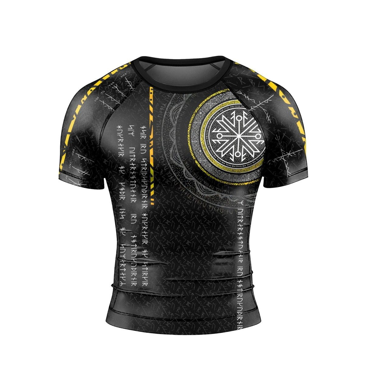 Viking Norse Rune Men's Short Sleeve Rash Guard - BattleFitGear