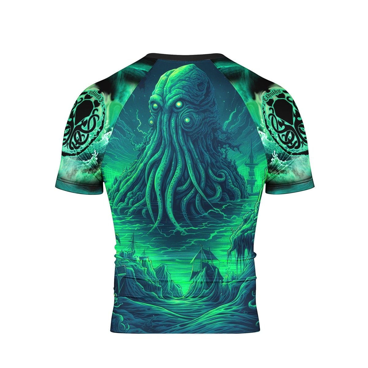 King Of DarkSea Cthulhu Short Sleeve Rash Guard - BattleFitGear