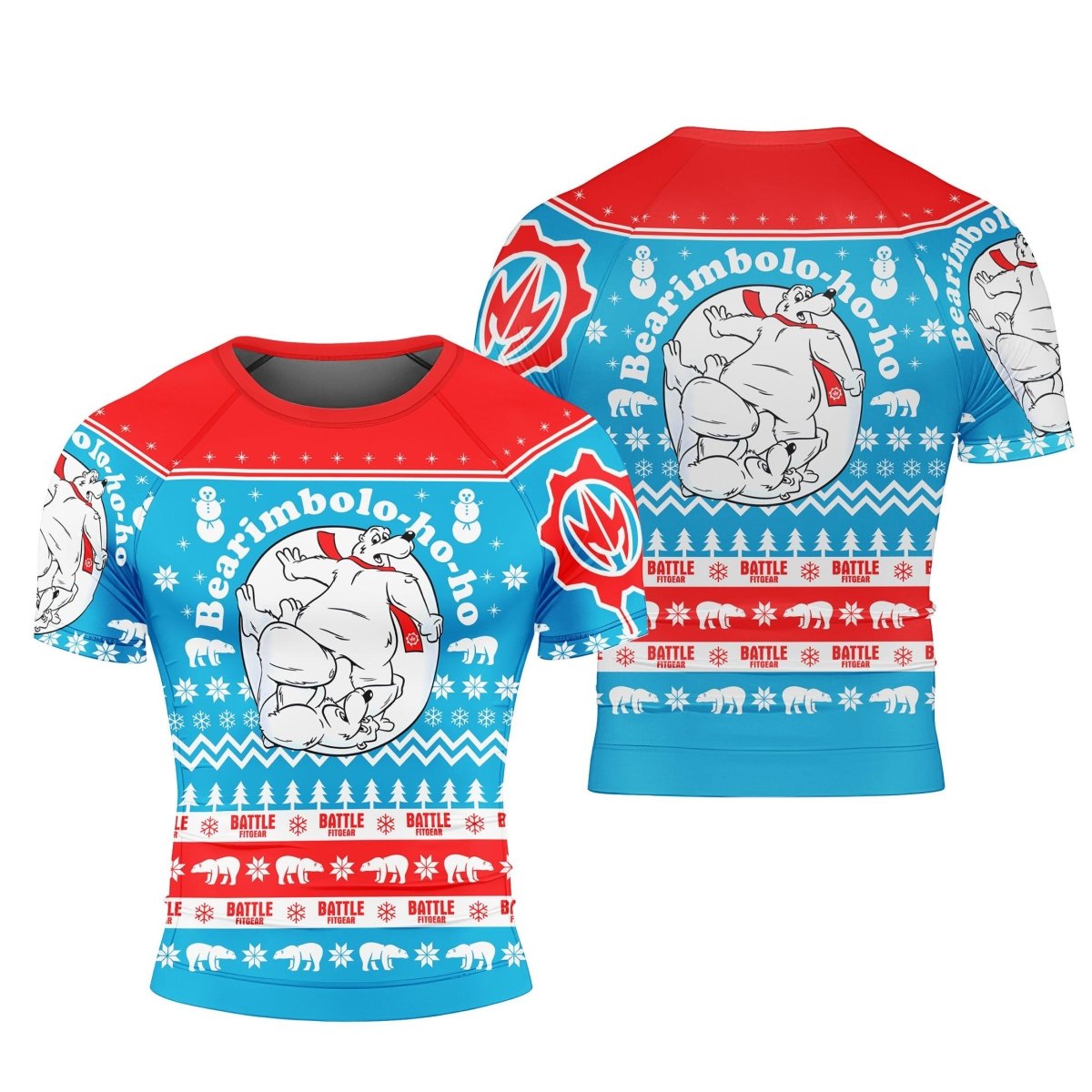 Bearimbolo - Ho - Ho Short Sleeve Rash Guard - BattleFitGear